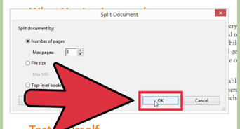 How to split a pdf document into multiple pages